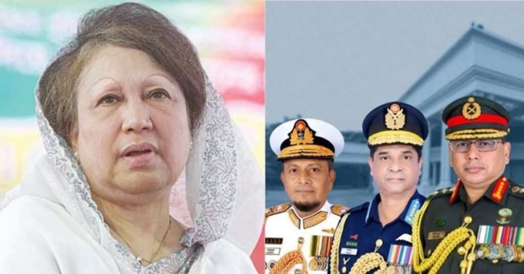 খালেদা জিয়াকে দেখতে হাসপাতালে তিন বাহিনী প্রধান