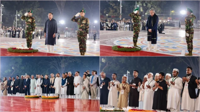 অমর একুশে: শ্রদ্ধা, ভালোবাসা ও স্মরণে মুখর শহীদ মিনার