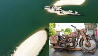 নদীতে ভেসে উঠল হিটলারের যুদ্ধজাহাজের ধ্বংসাবশেষ, মিলল সামরিক মোটরসাইকেলও