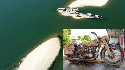 নদীতে ভেসে উঠল হিটলারের যুদ্ধজাহাজের ধ্বংসাবশেষ, মিলল সামরিক মোটরসাইকেলও